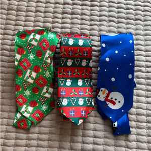 Men's Christmas/Holiday Neck Ties Bundle of 3 New 🎅🏻 🎄